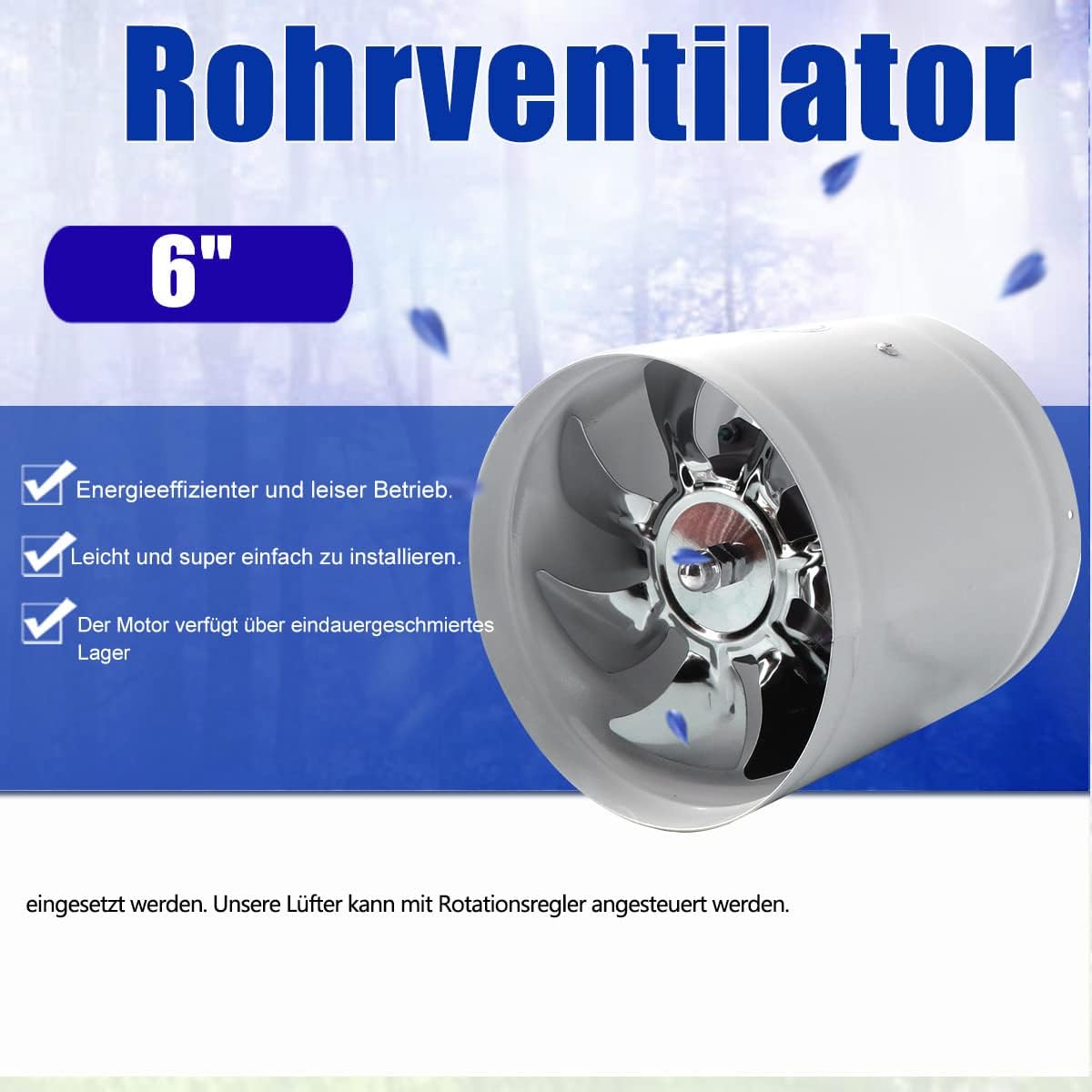 Rohrventilator, 6 inch