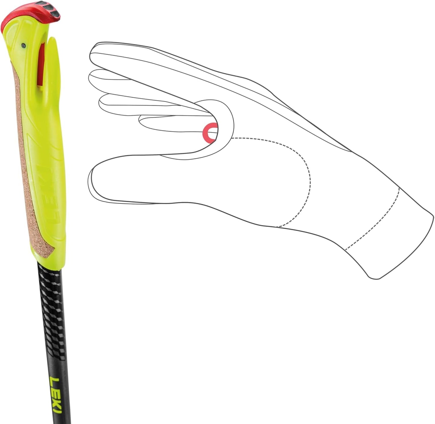 Evotrail FX.One TA Trailrunningstöcke, 110CM, black-neonyellow-dk anthracite