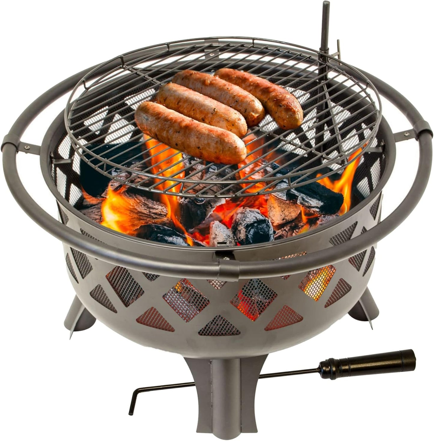 Feuerschale mit Grillrost, Feuerkorb