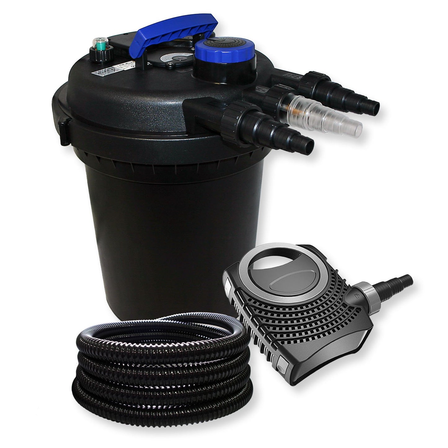 Teichdruckfilter-Set mit UV-C Klärer und Teichpumpe