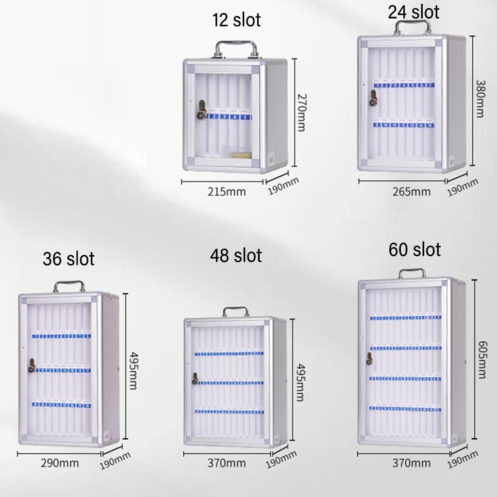 Abschliessbare Handygarage mit 36 Slots, Silver 36