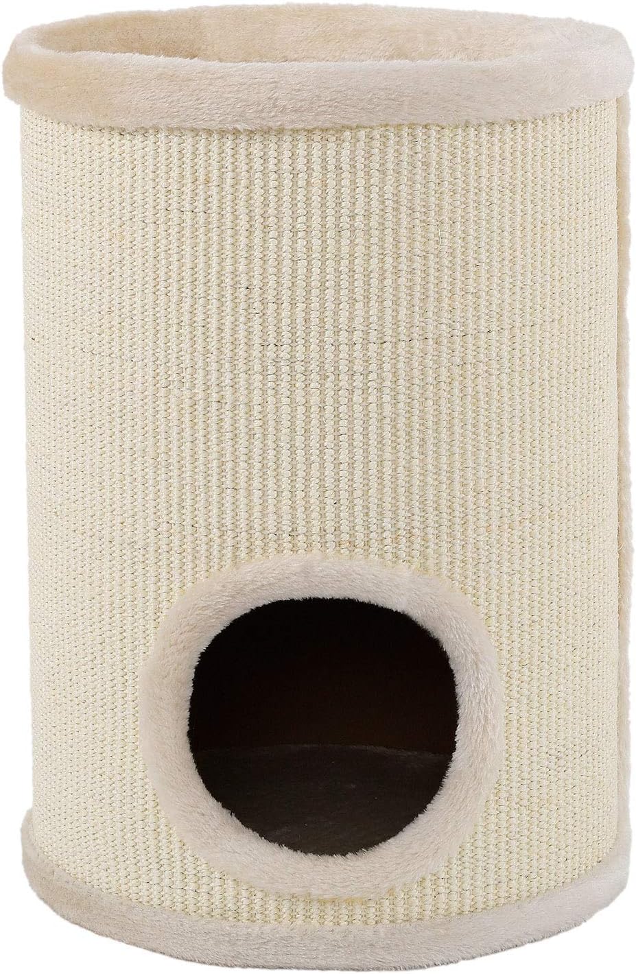 Kratztonne mit Spielball, Beige 50 cm Höhe