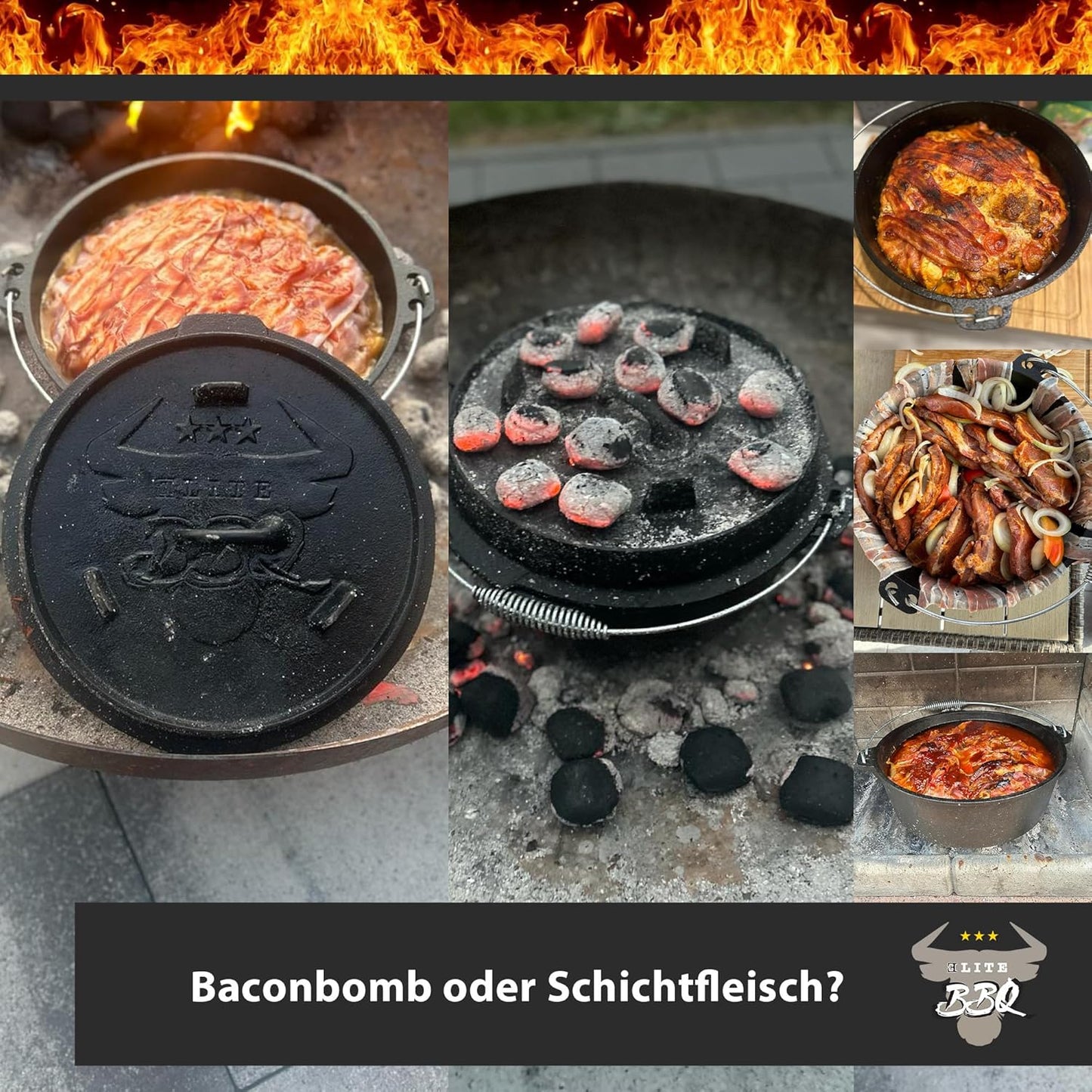 Dutch Oven-Set mit Füssen