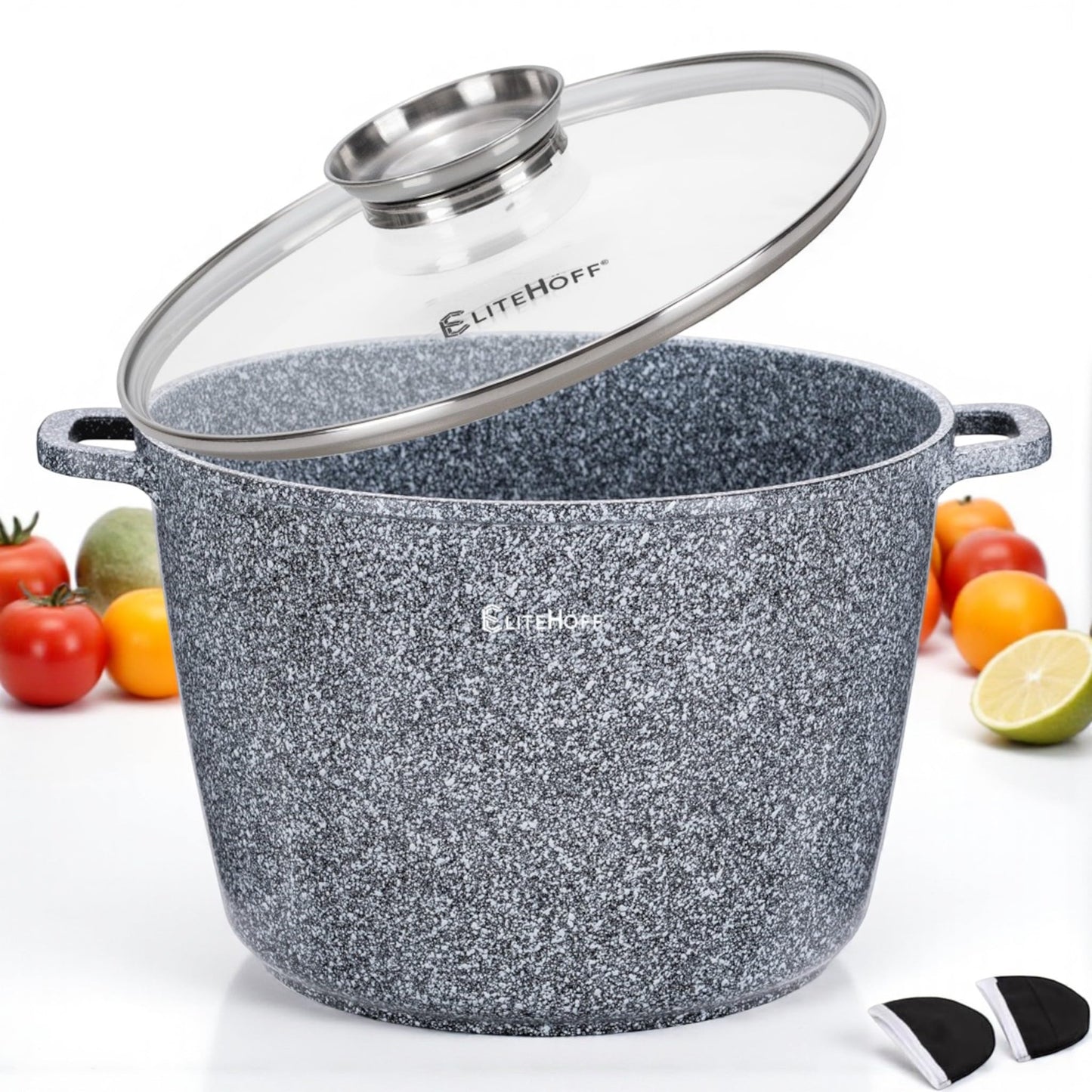 Kochtopf aus Aluminiumguss, Grau 15L Ø 32 cm