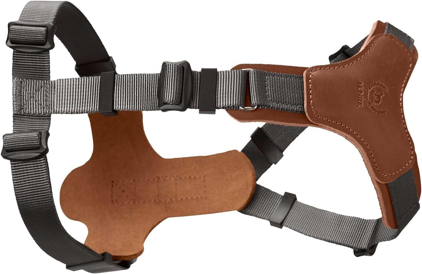Geschirr Aalborg Mixed für Hunde, cognac/grau 46 - 67 cm