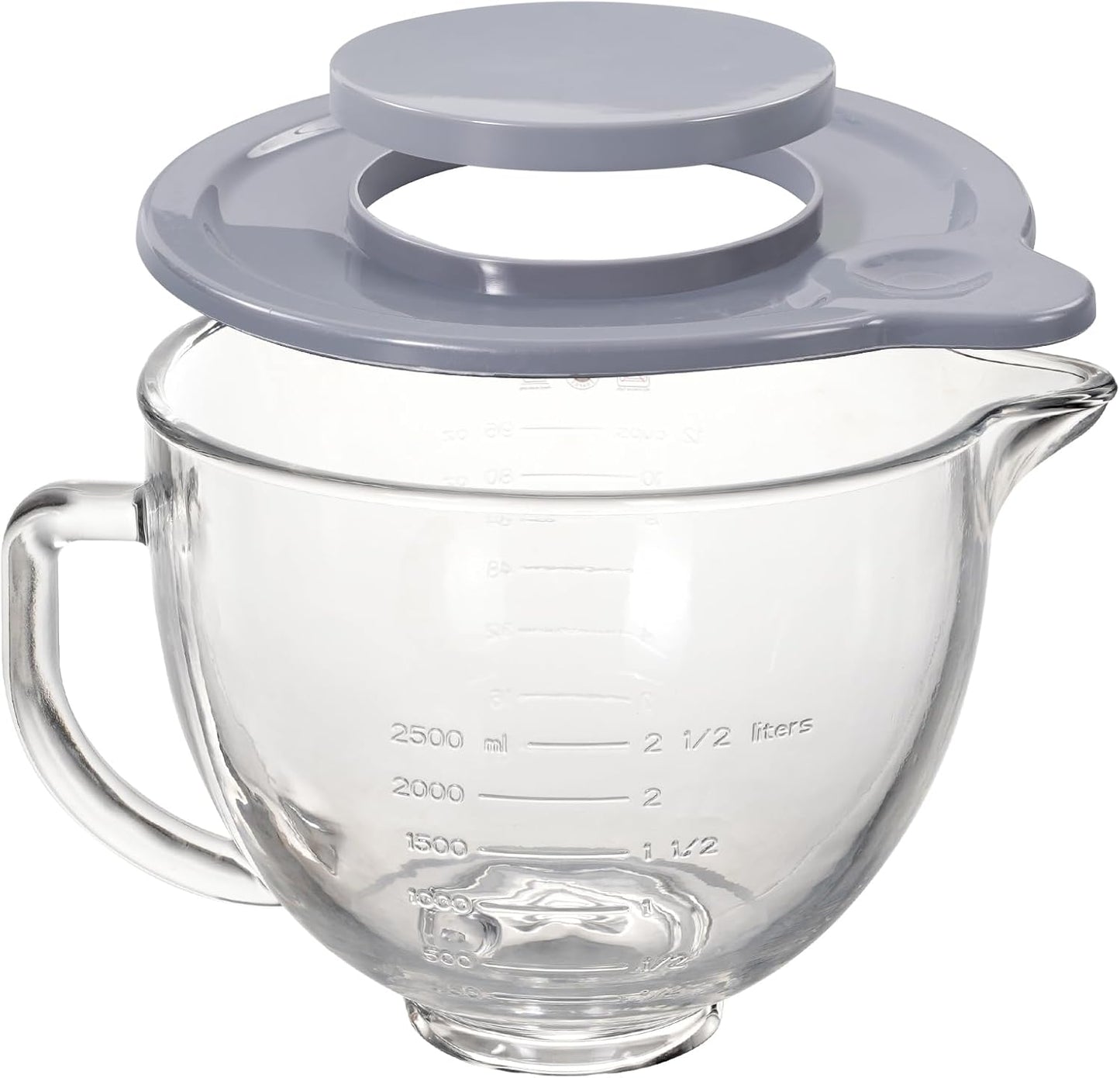 Schüsselaufsatz für KitchenAid Artisan, Classic und Mixer Tilt-Head, Glass Bowl + Lid