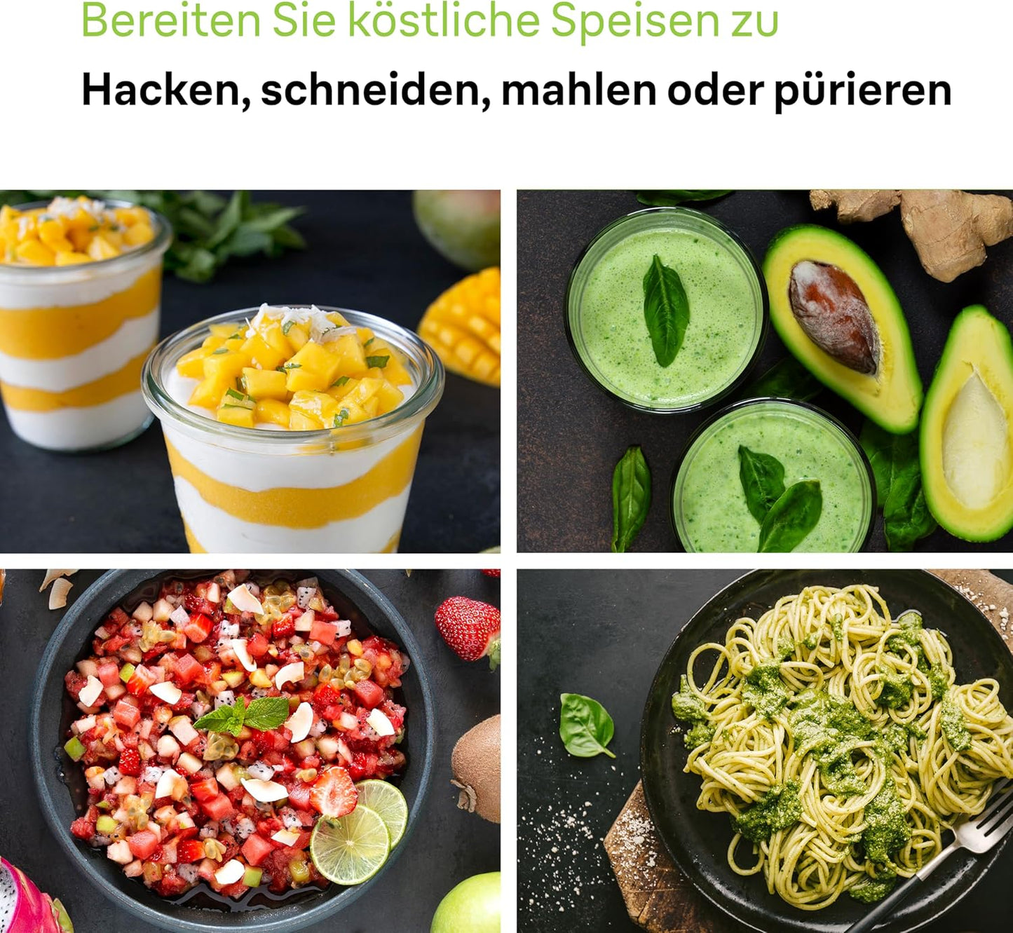 MultiQuick 9 Stabmixer, 5-in-1 inkl. Küchenmaschinen-Aufsatz Single