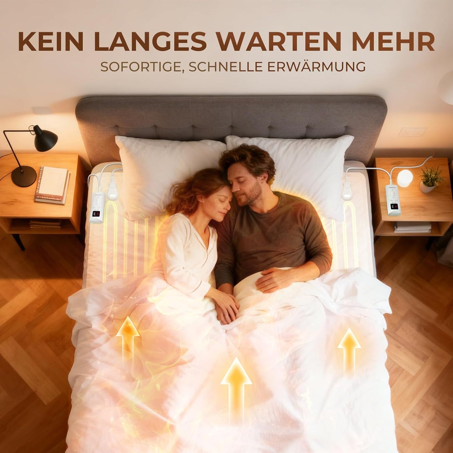 Elektrische Heizdecke mit Überhitzungsschutz, 160x140 Cm