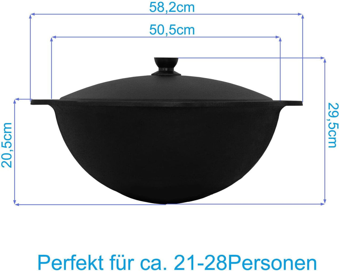 Utschak Feldküche mit Adapter-Ringen, Adapter-Ringe mit WOK 22L