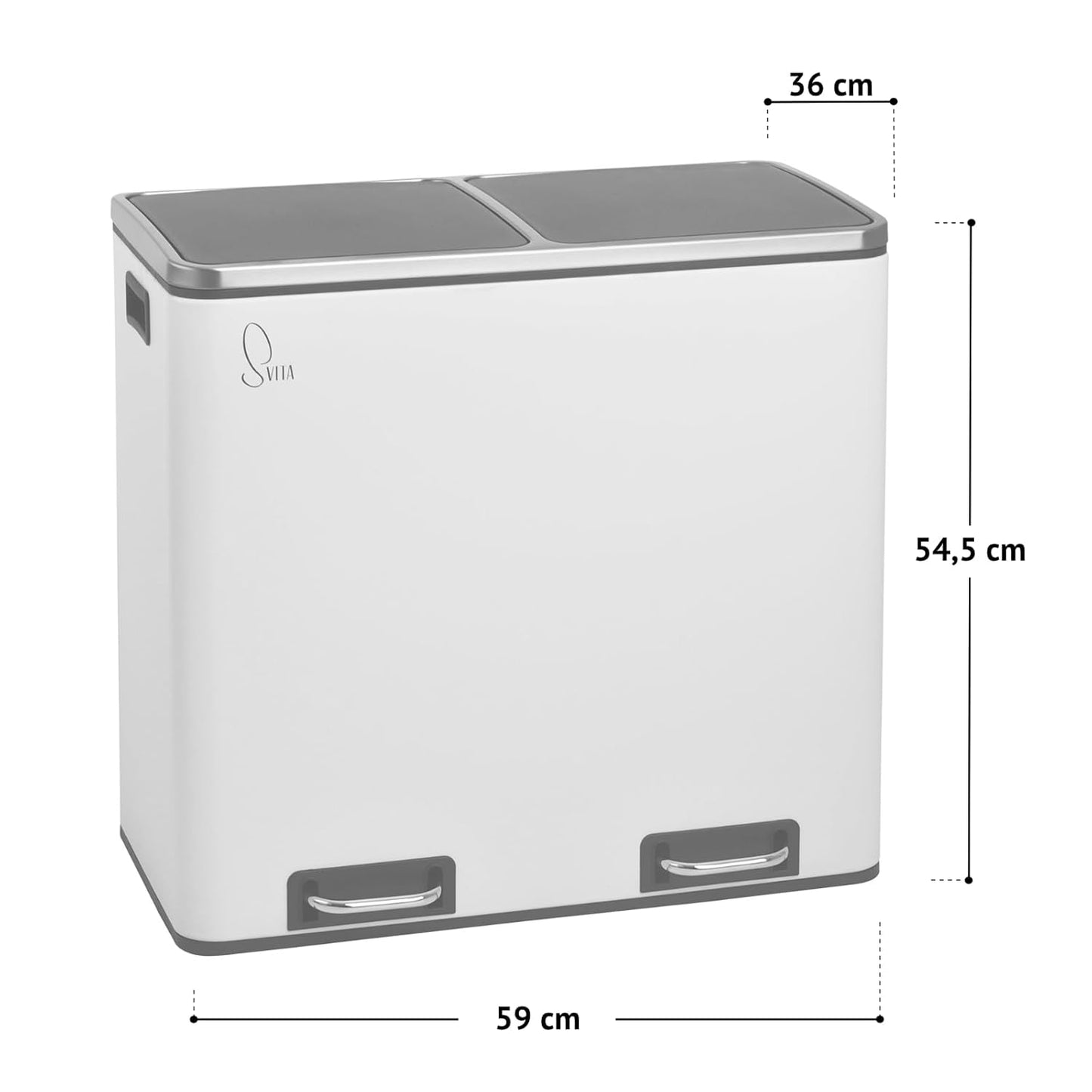 TM2X24 Treteimer, Weiss / TM2X24