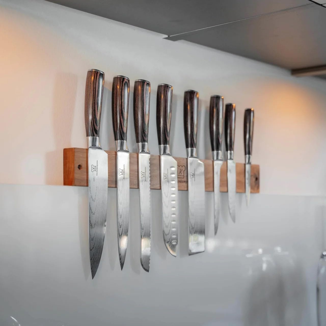 8-teiliges Messerset mit magnetischer Messerleiste, Premium Messerset