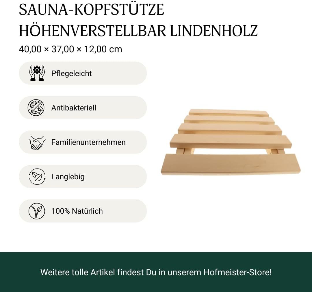 Sauna-Kopfstütze, Sauna-kopfstütze Höhenverstellbar | 40 Cm 1