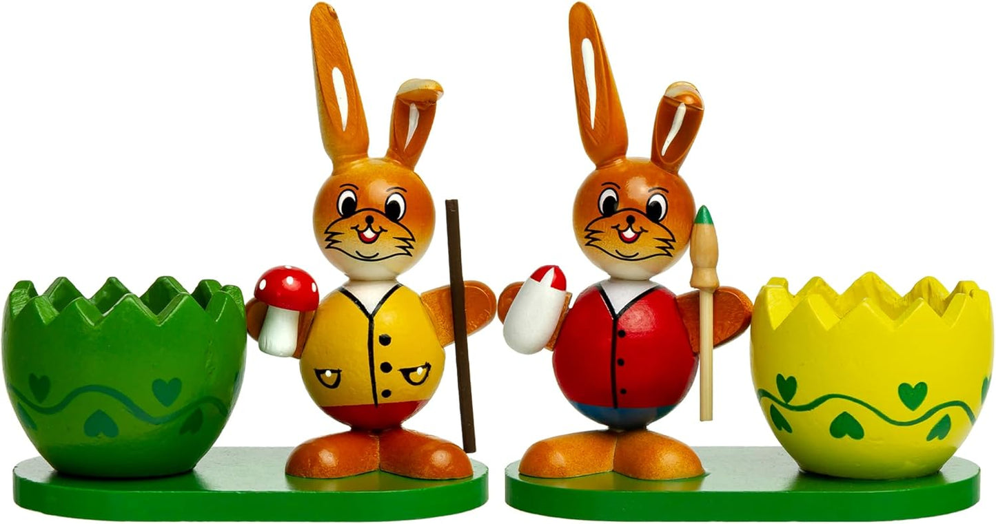 2er-Set Osterdeko Eierbecher, A1 2er Set Gelb | Rot