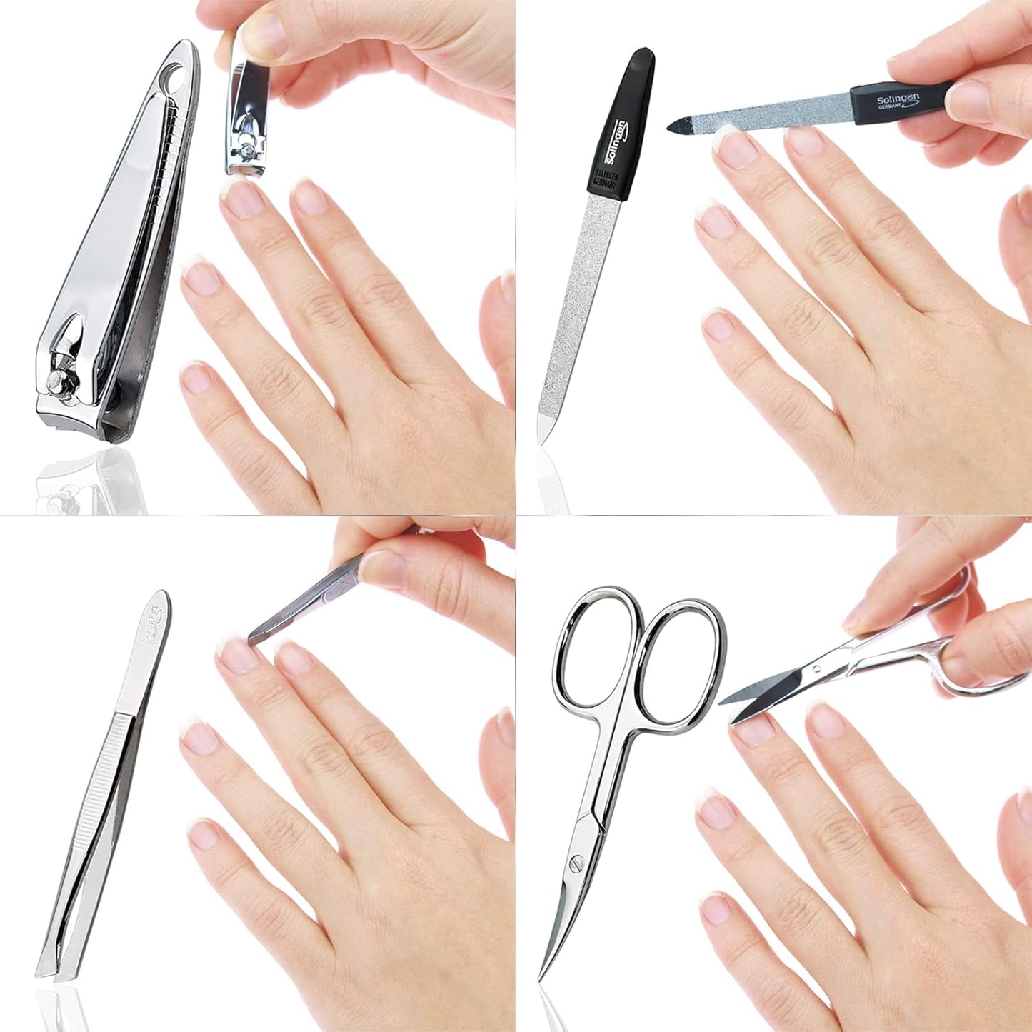 4-teiliges Maniküre Set, Braun