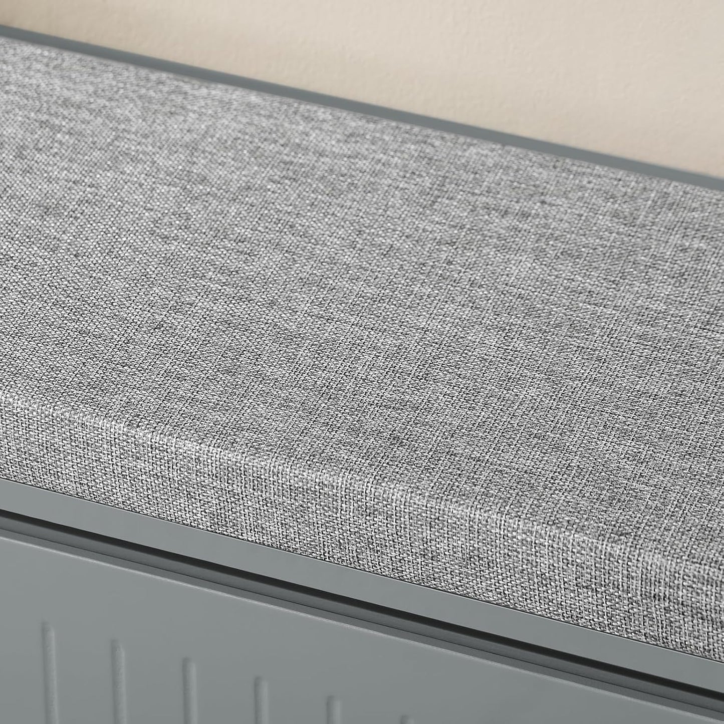 Schuhschrank Schuhbank mit Sitzfläche, Lange Sitzbank Hellgrau
