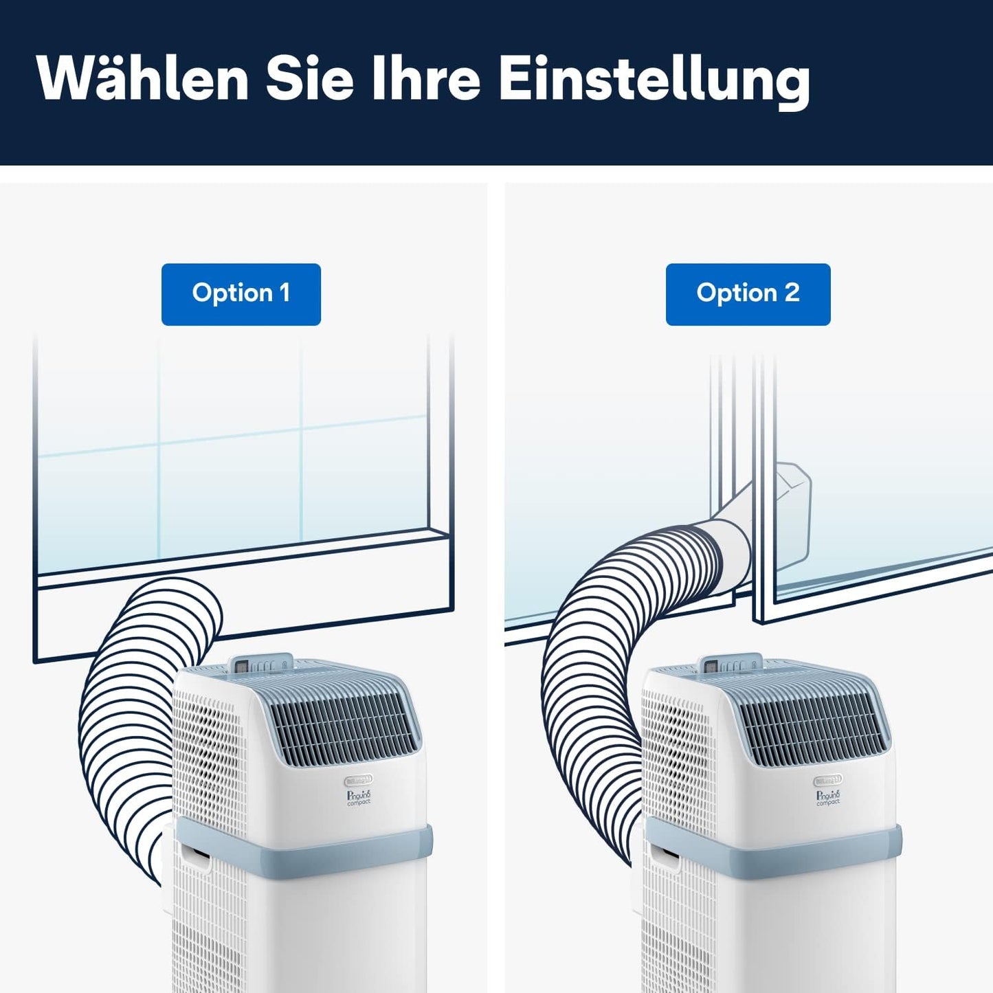 Pinguino Compact Klimagerät ES72 YOUNG, Für Räume bis 60 m³ - EEK A