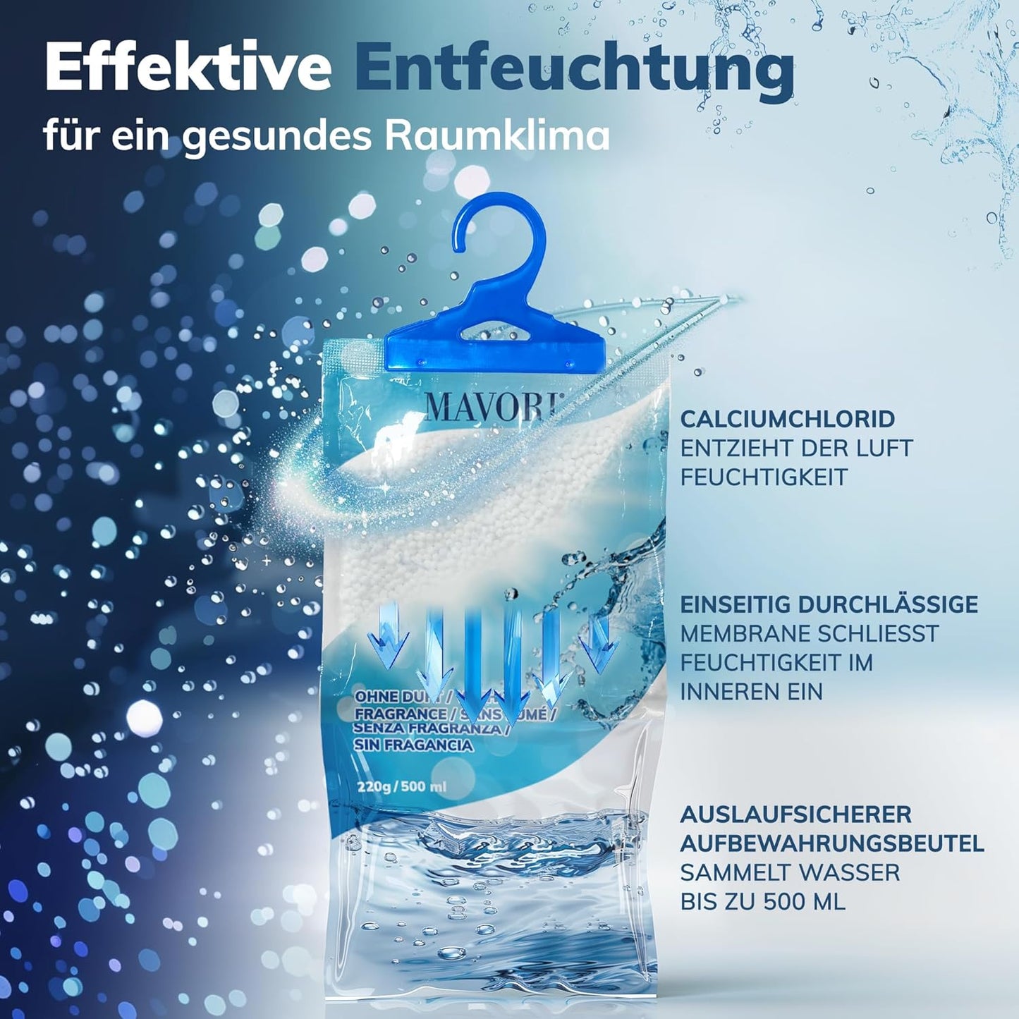 Luftentfeuchter zum Aufhängen, 20 Stück, ohne Duft, Ohne Duft 20er Set