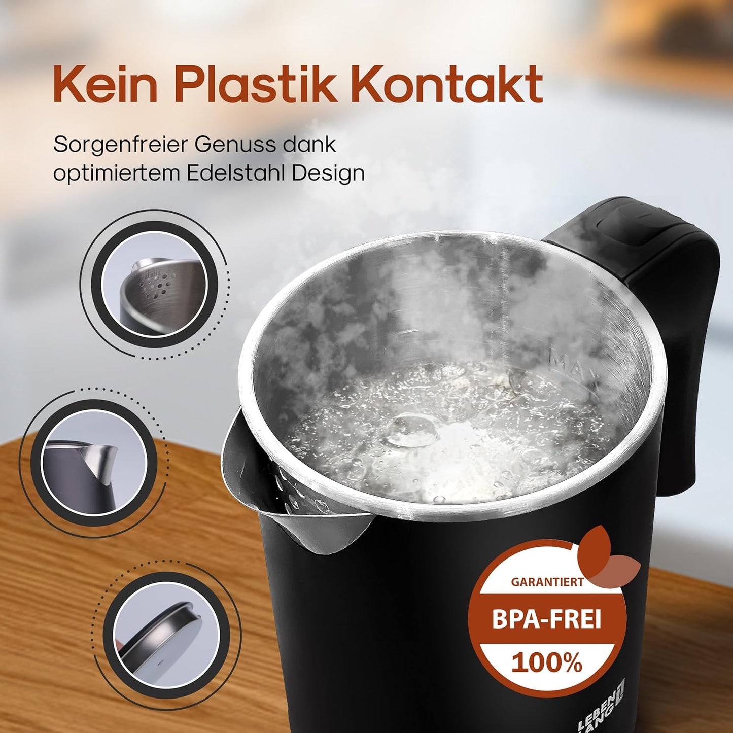 Reisewasserkocher, Schwarz