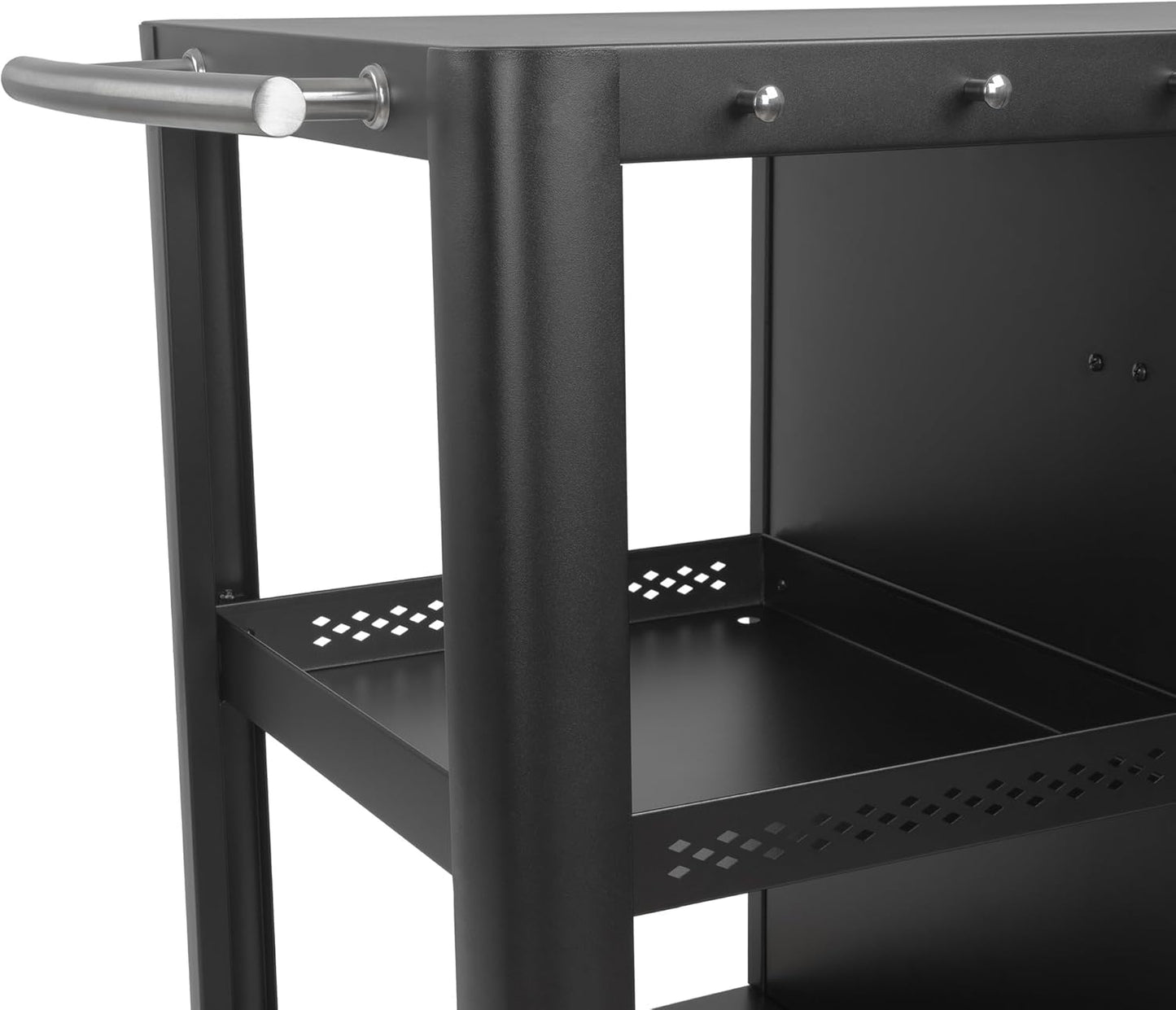 Grillwagen mit grosser Arbeitsfläche, 95 x 50 x 80 cm, Schwarz