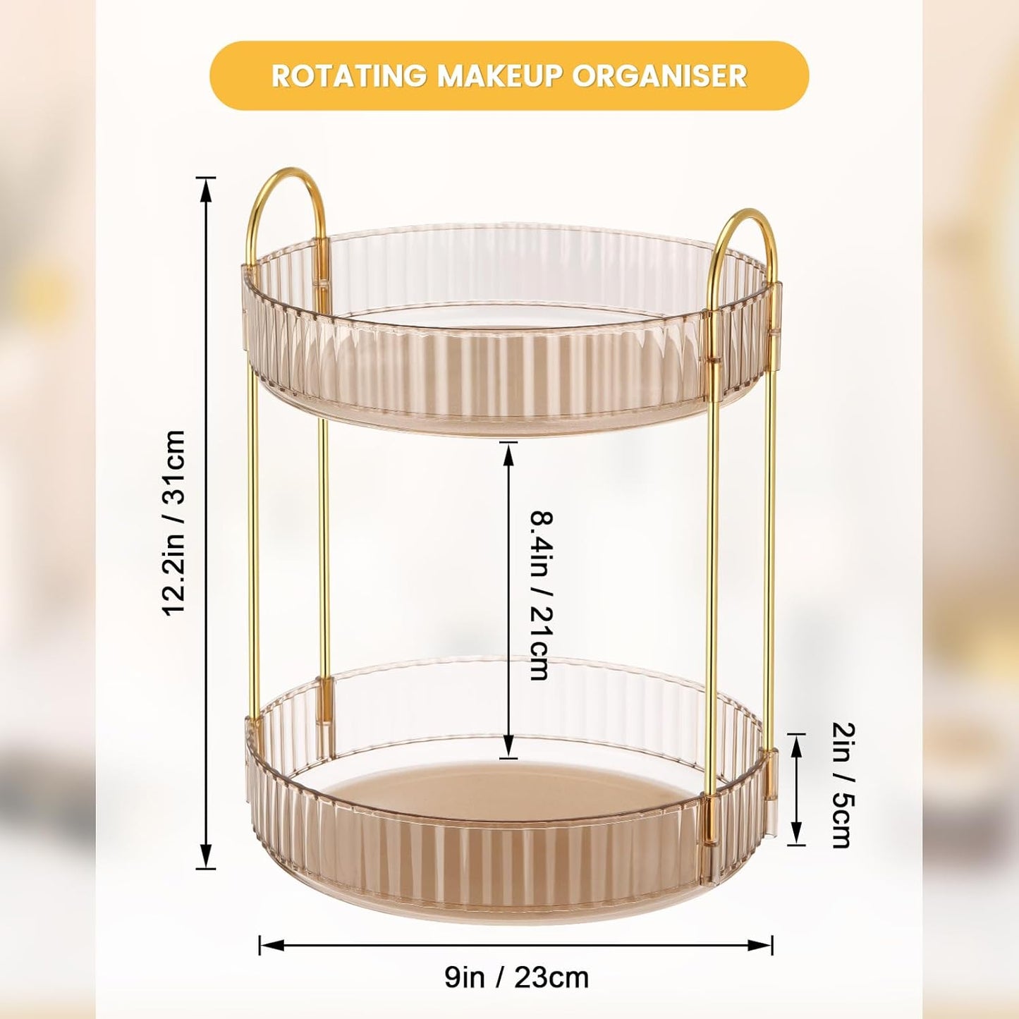 Make Up Organizer, Bernstein 2 Schicht