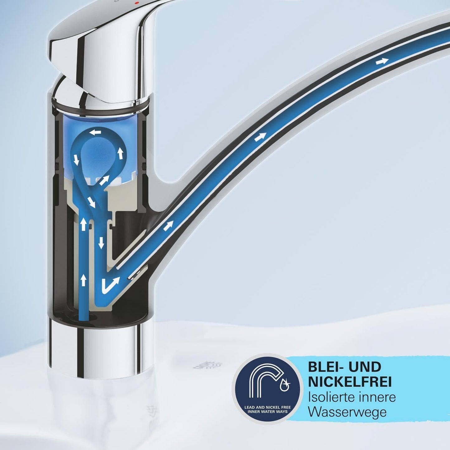 Start Eco, Küchenarmatur mit 140° Schwenkbereich, Single