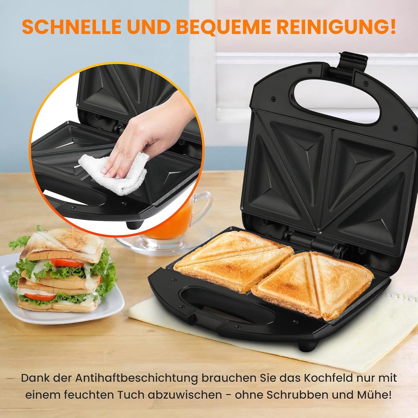 SJ-22 Sandwichtoaster mit Antihaftbeschichtung
