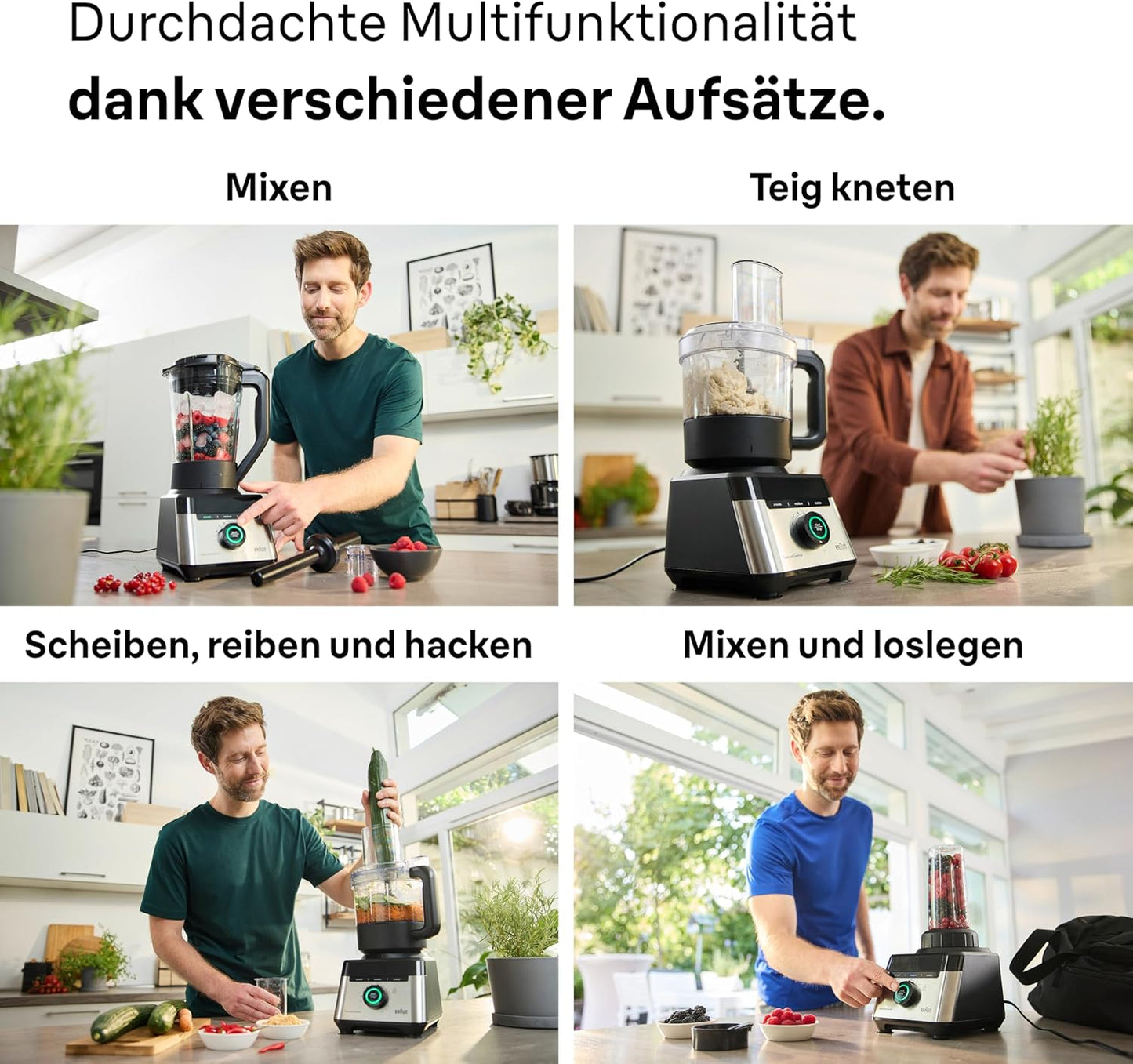 PowerBlend 7 Hochleistungs-Standmixer, 1400W + food processor