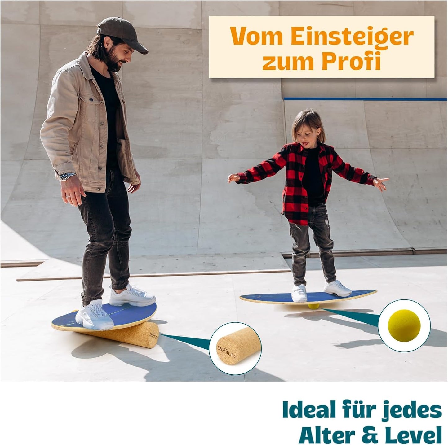 Balance Board für Indoor-Training und Spass, Himmelblau