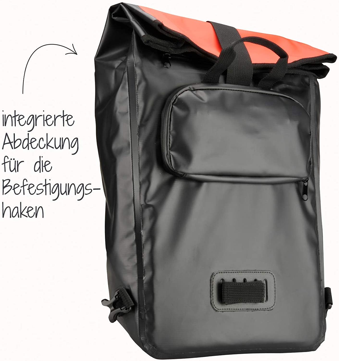 Gepäckträgertasche wasserdicht, Fahrradkorb/-tasche, Einheitsgrösse Schwarz