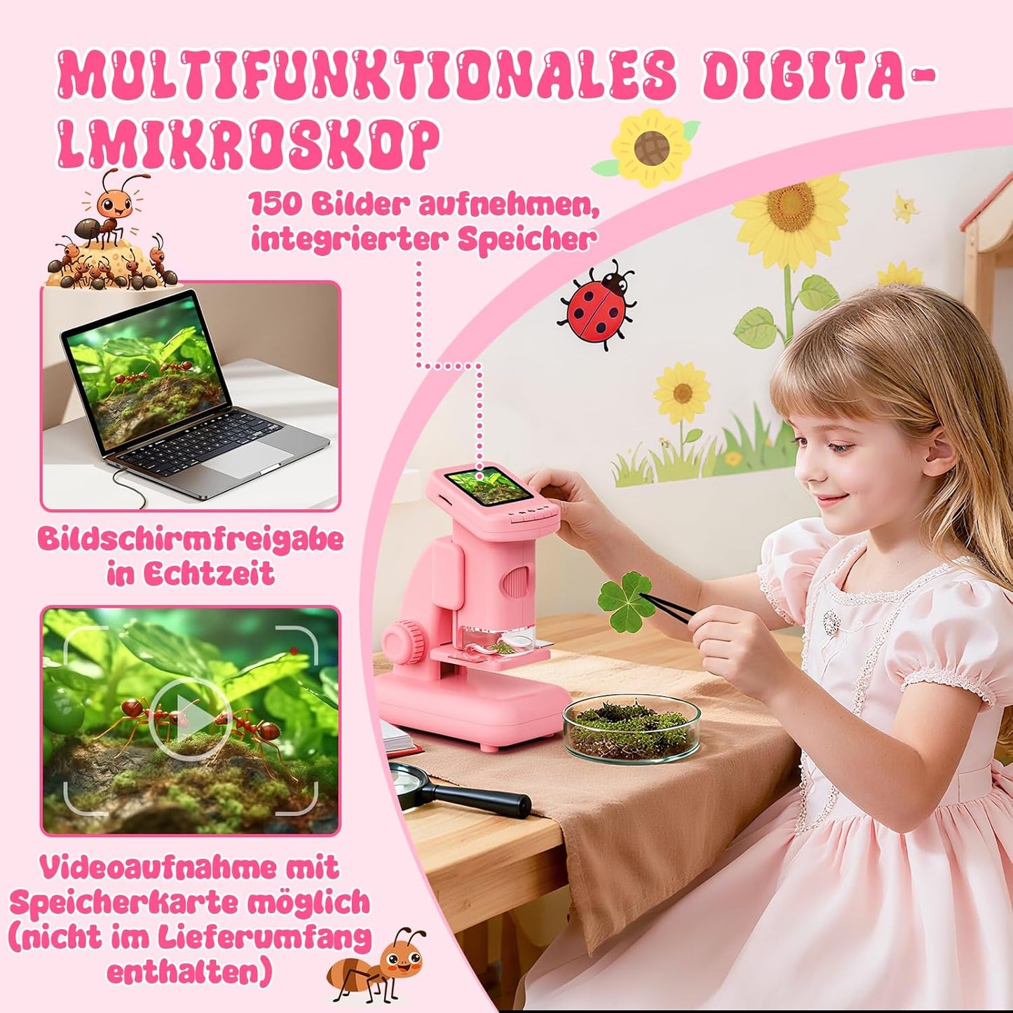Digitales Kindermikroskop, PINK-2