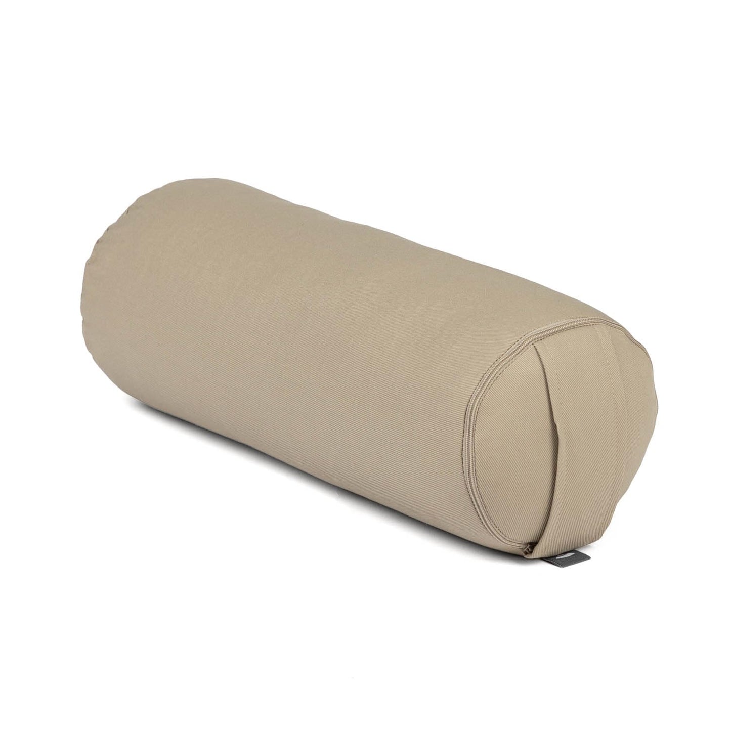 Mini Yogabolster mit Buchweizenfüllung und abnehmbarem Bezug, Light Taupe