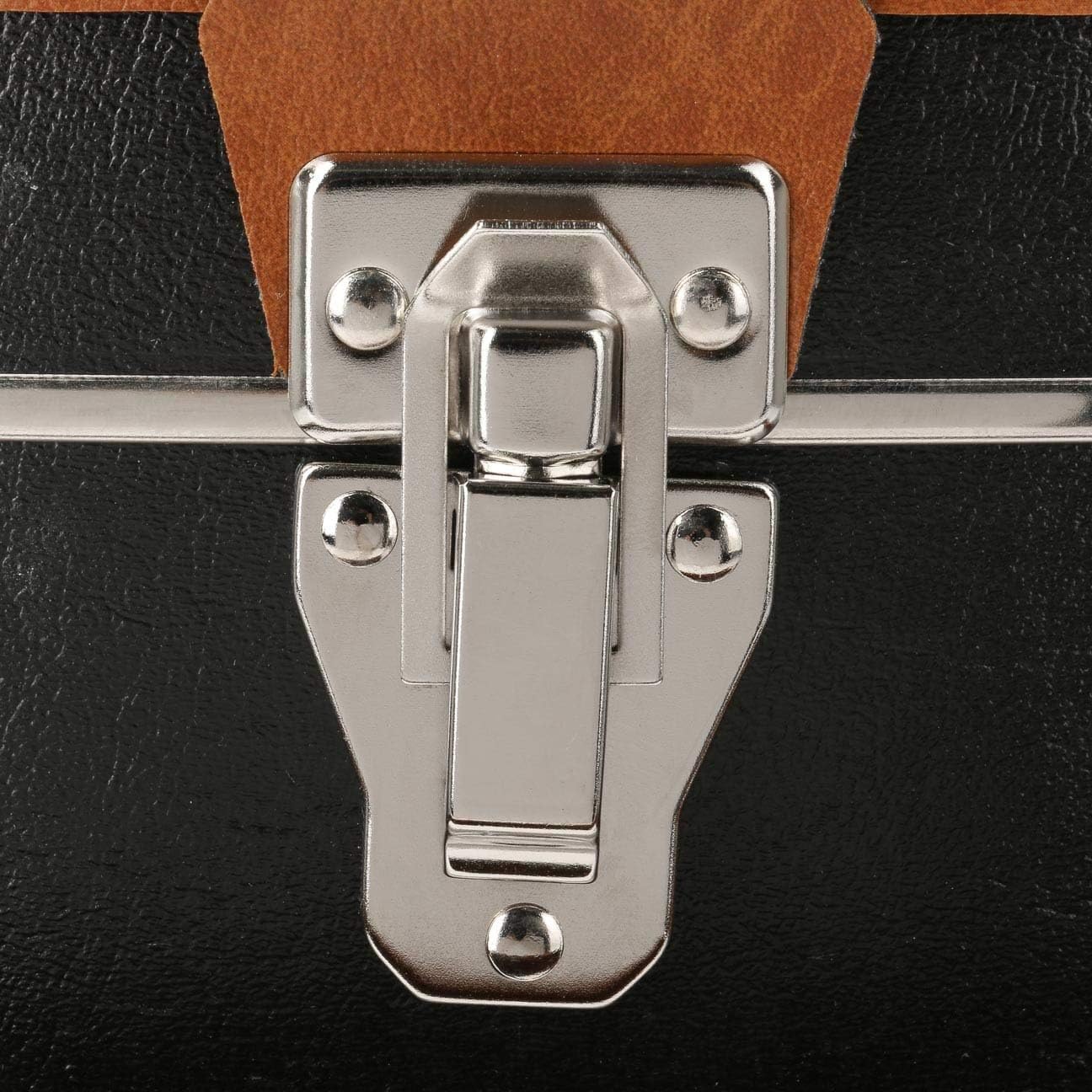 Runder Hutkoffer, 50 cm x 22 cm x 47 cm Schwarz
