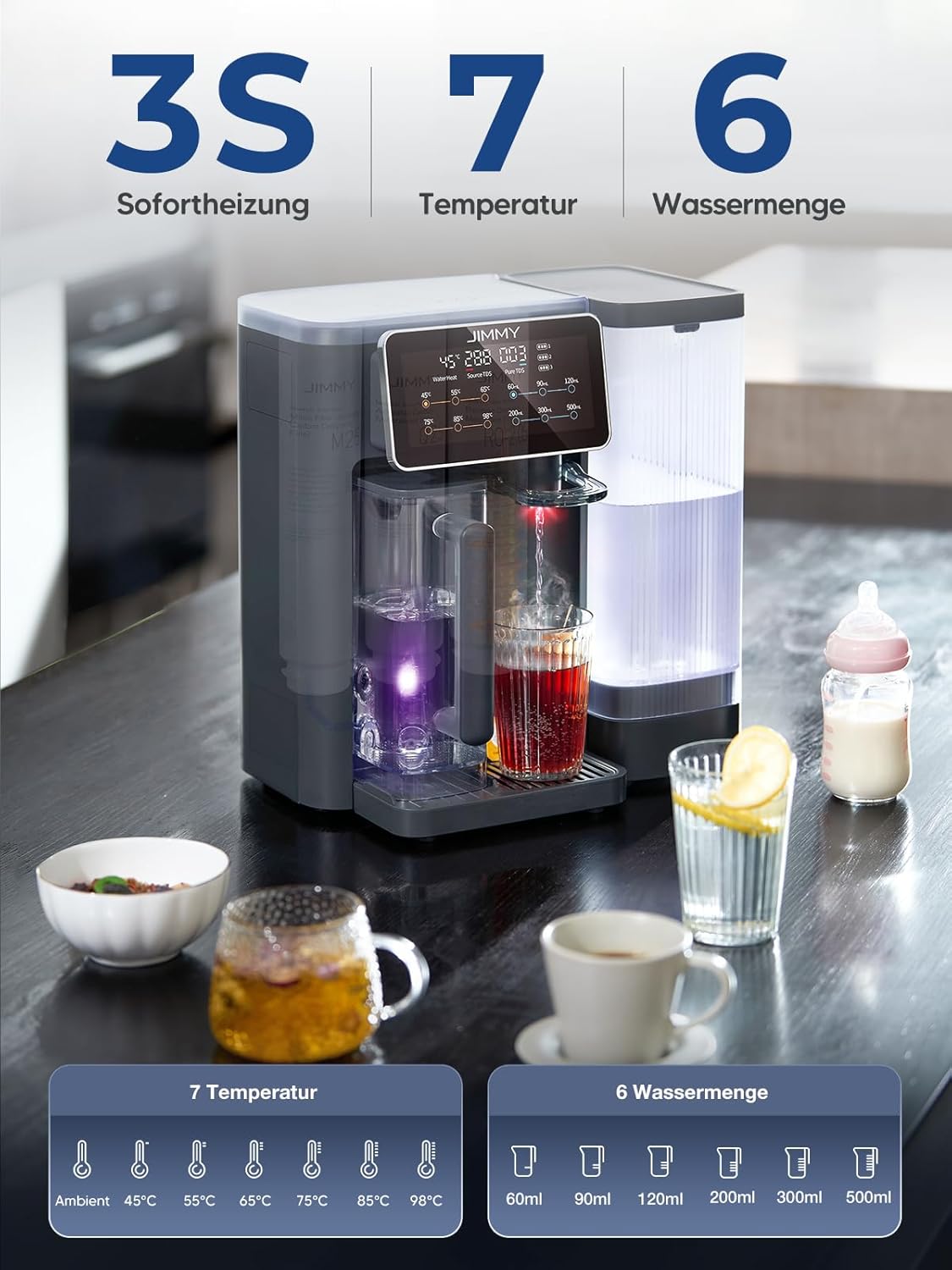 R9 Osmoseanlage mit Heisswasserspender & TDS-Monitor