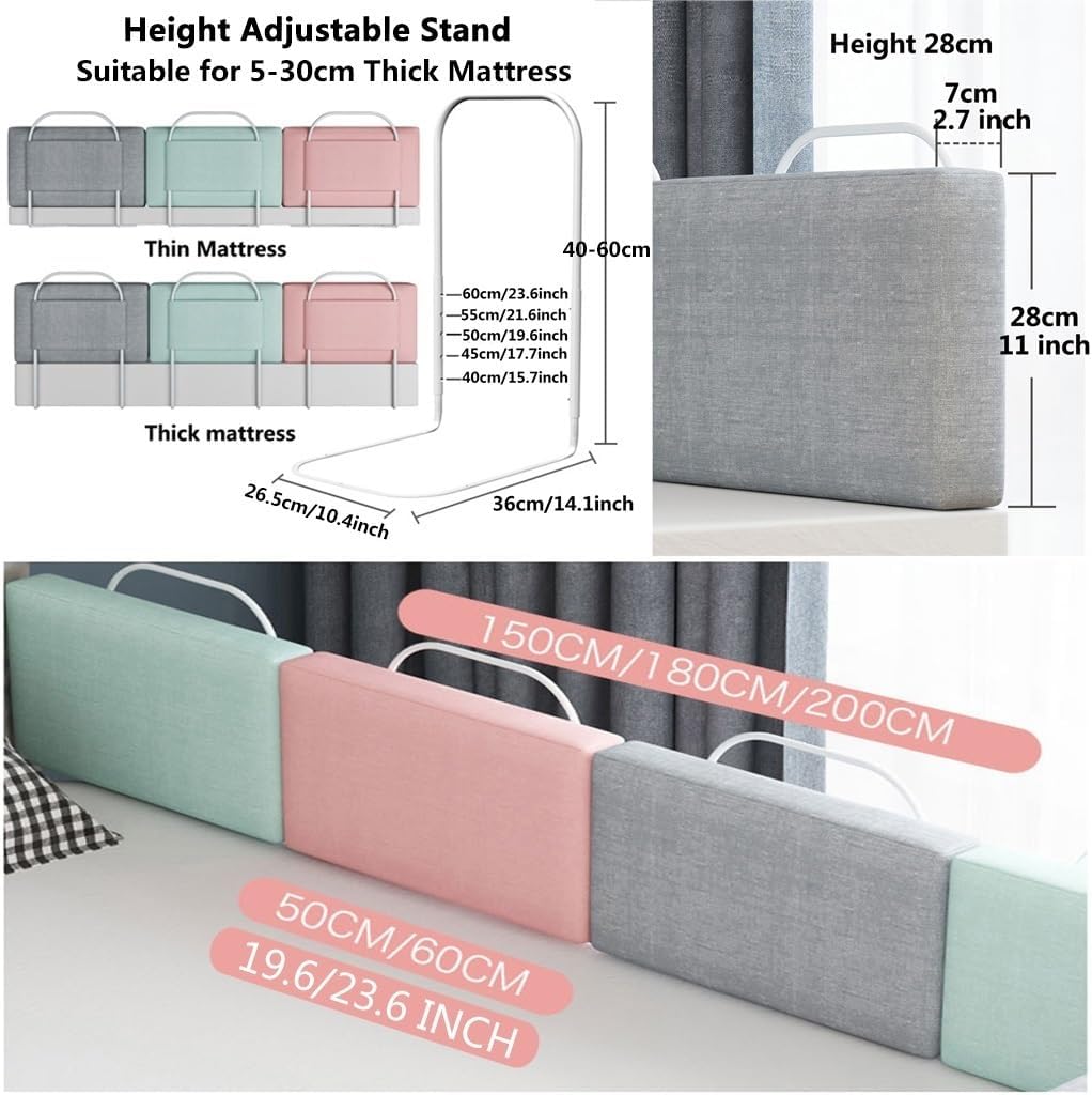 Höhenverstellbares Bettgitter für Kinderbetten, 4 Stück, 200cm(50cmx4) Grün