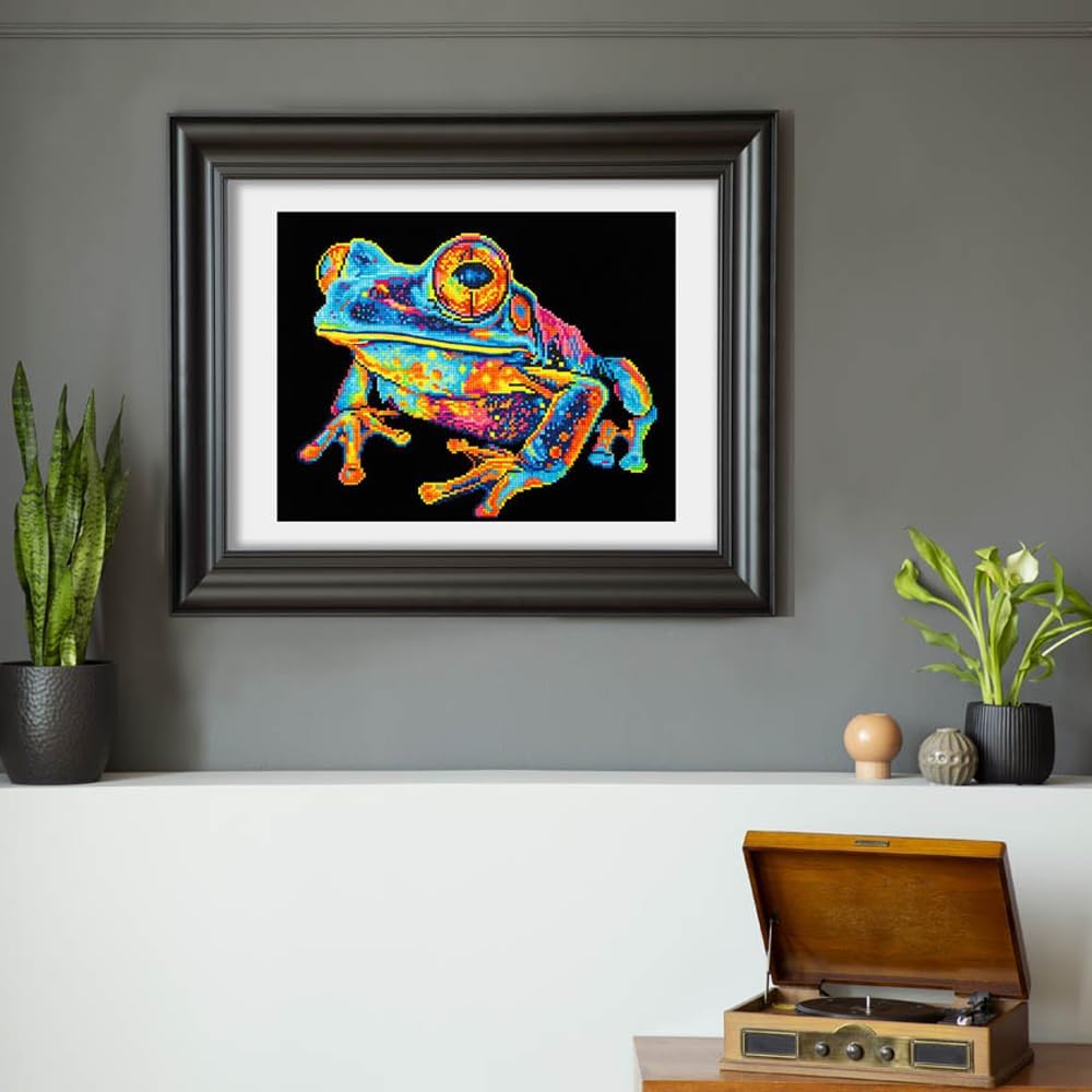 Diamond-Painting-Set Neon Baumfrosch