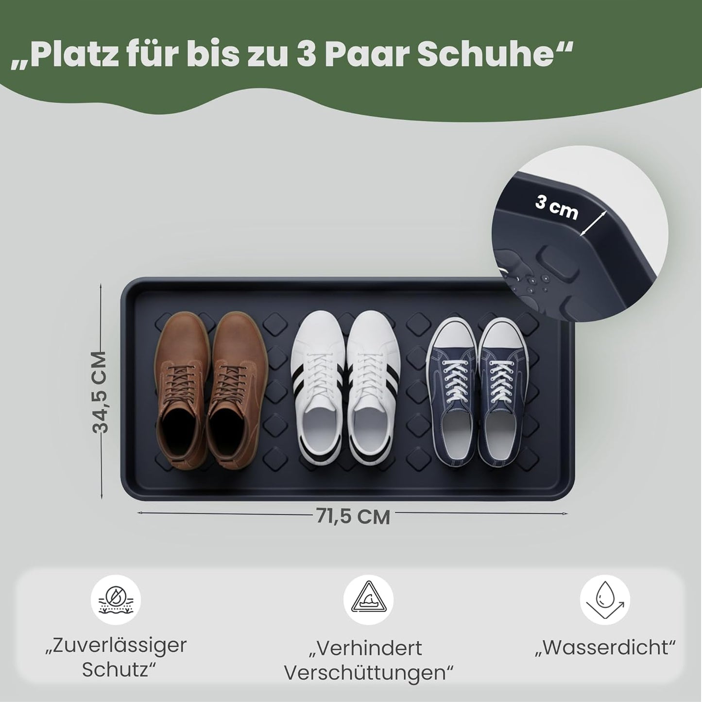 2er-Set Schuhabtropfschalen, 2 Stück