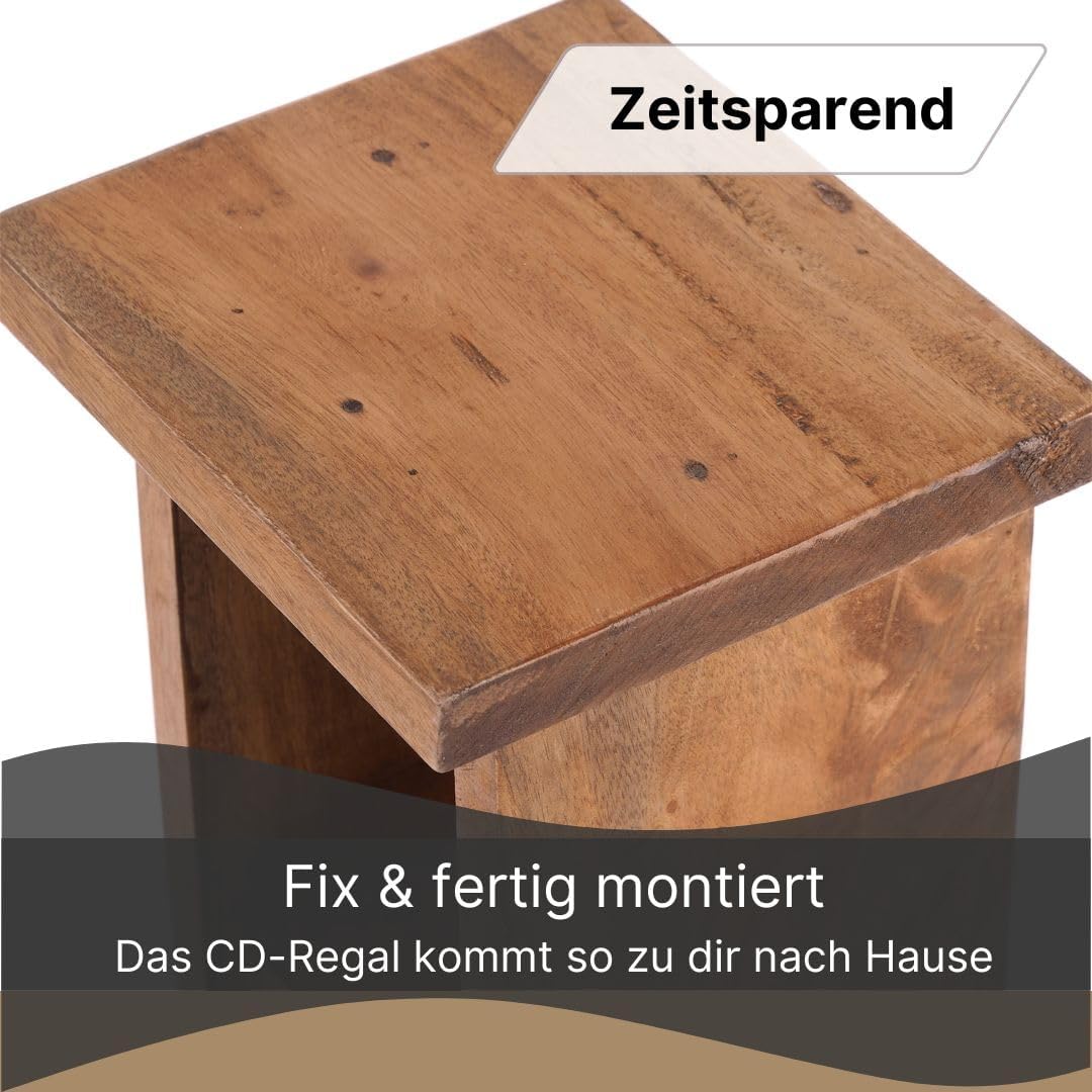 Rustikales CD-Regal, 08 Honigfarben Gewachst