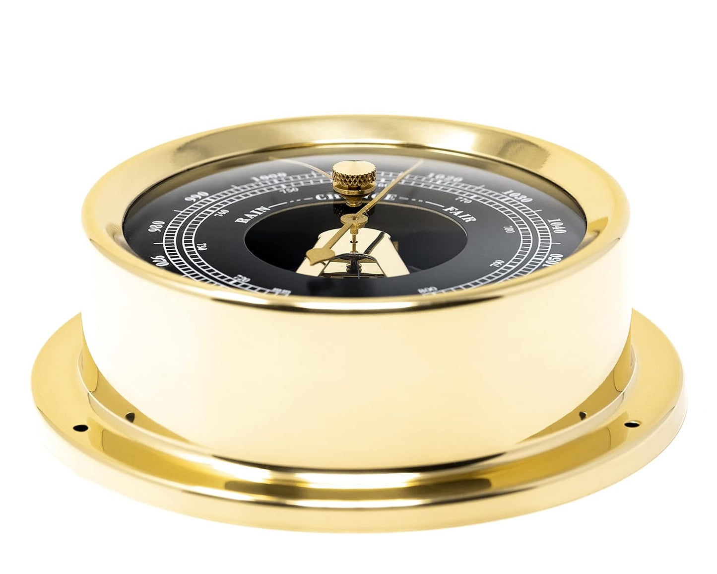 Maritimes Innenbarometer, Messing-schwarz
