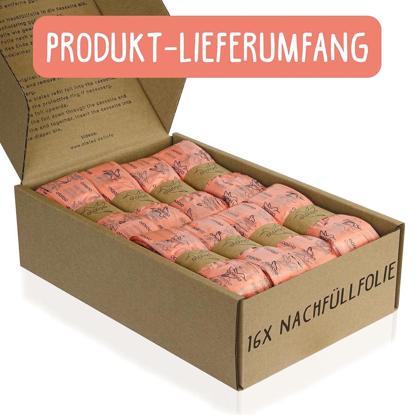 16er-Pack Nachfüllfolie für Windeleimer, 1 stück (16er Pack)