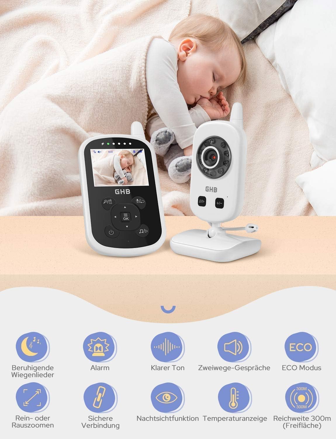 Babyphone mit Kamera und ECO-Modus