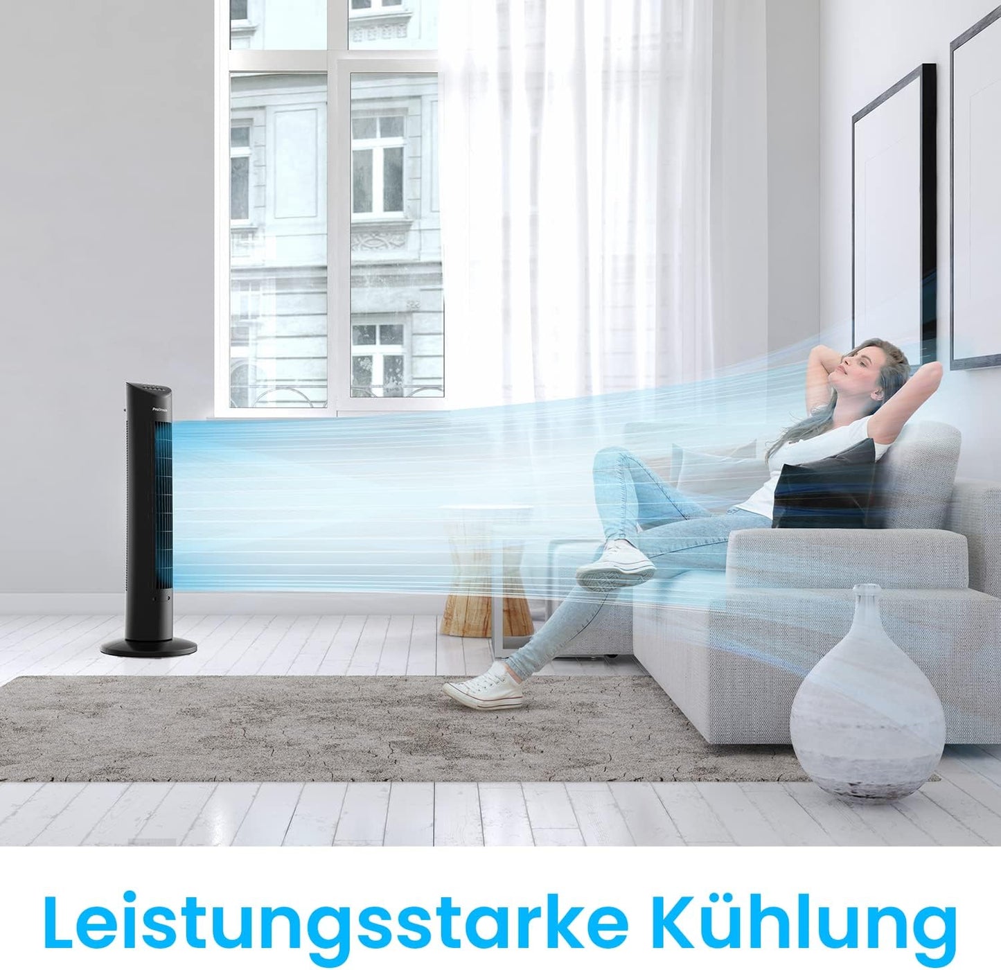 Turmventilator, Schwarz