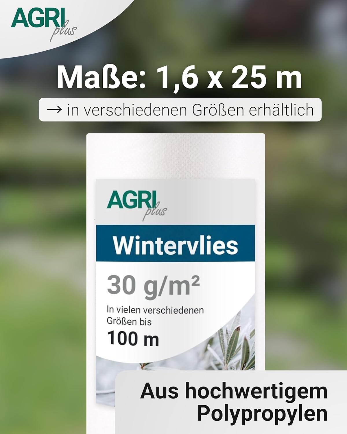 Frostschutzvlies 30 g/m², reissfest & atmungsaktiv, 1,60 x 25 m