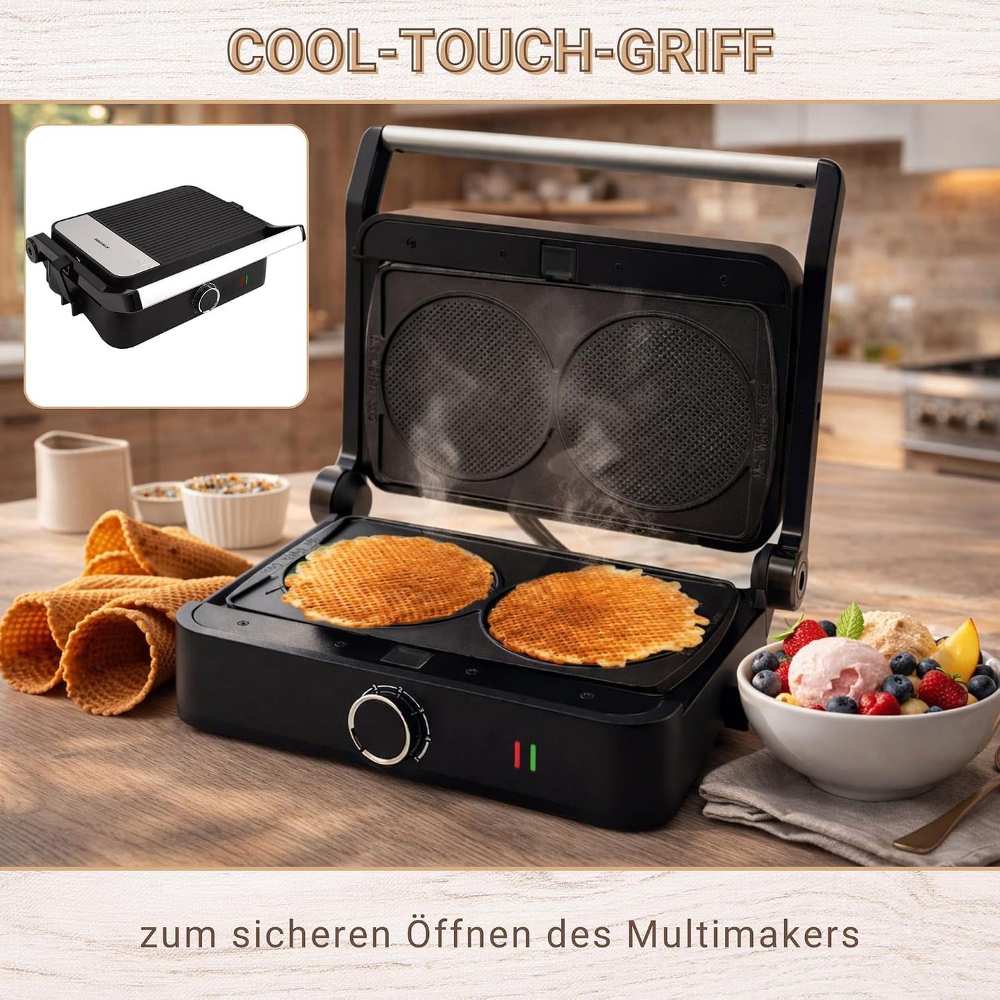 SM-1000W Eiswaffel- und Hörnchen-Maker