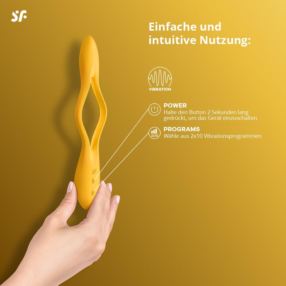 Elastic Joy Multivibrator mit 16+ Funktionen, Gelb Einheitsgrösse