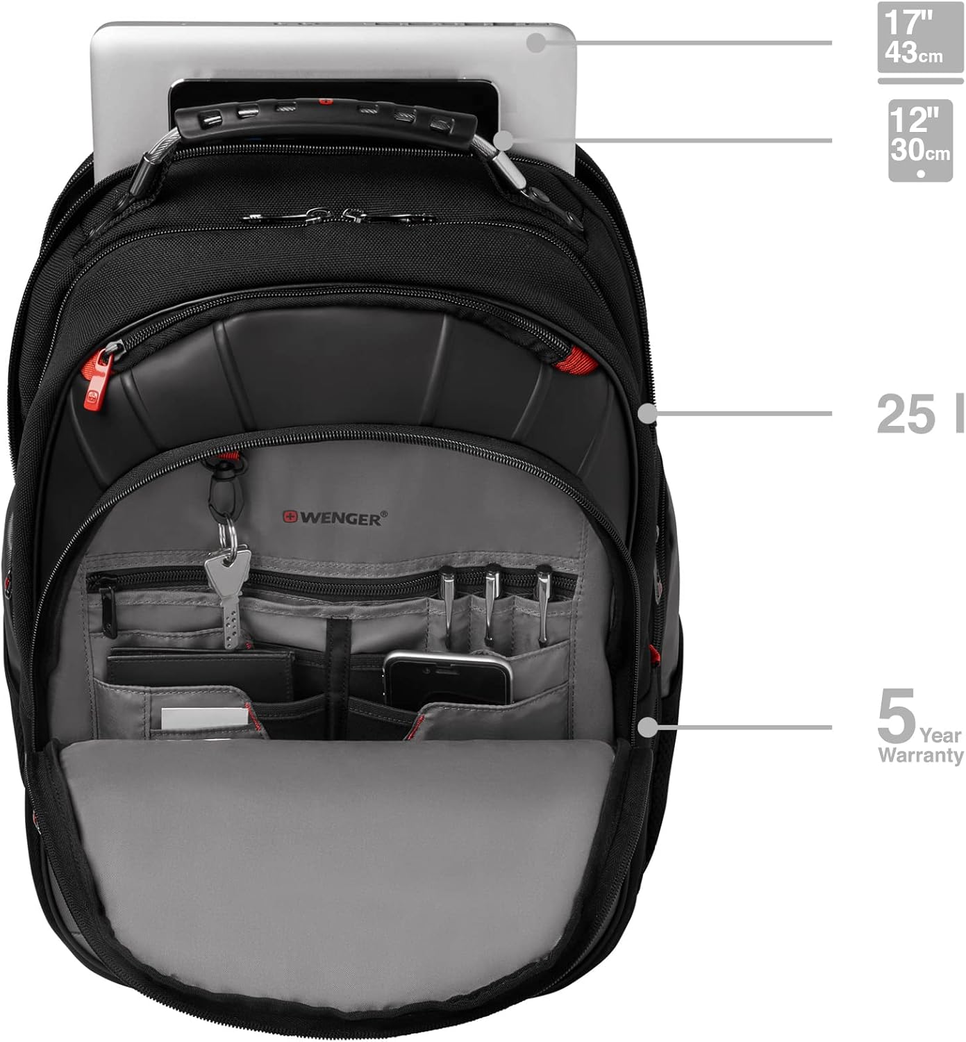 Laptop-Rucksack für 17 Zoll, 17 Zoll