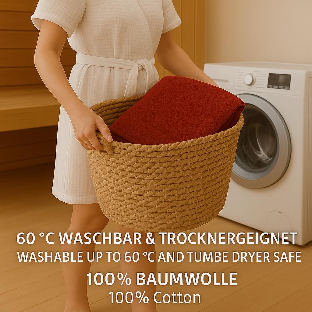 2er-Set Badematten, 50x70 cm, 2x Badvorleger Rubinrot
