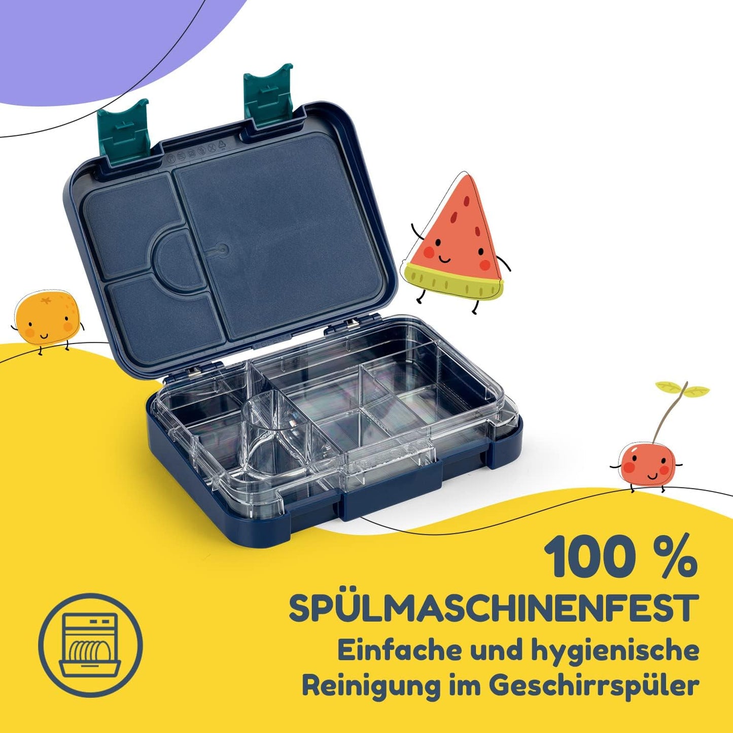 Kinder-Brotdose, Marineblau Space