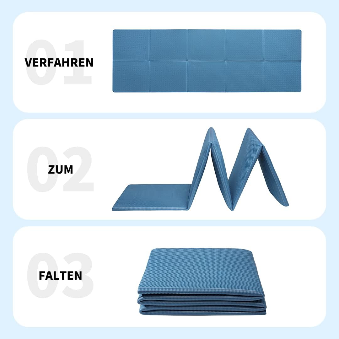 Faltbare Yogamatte, Marineblau