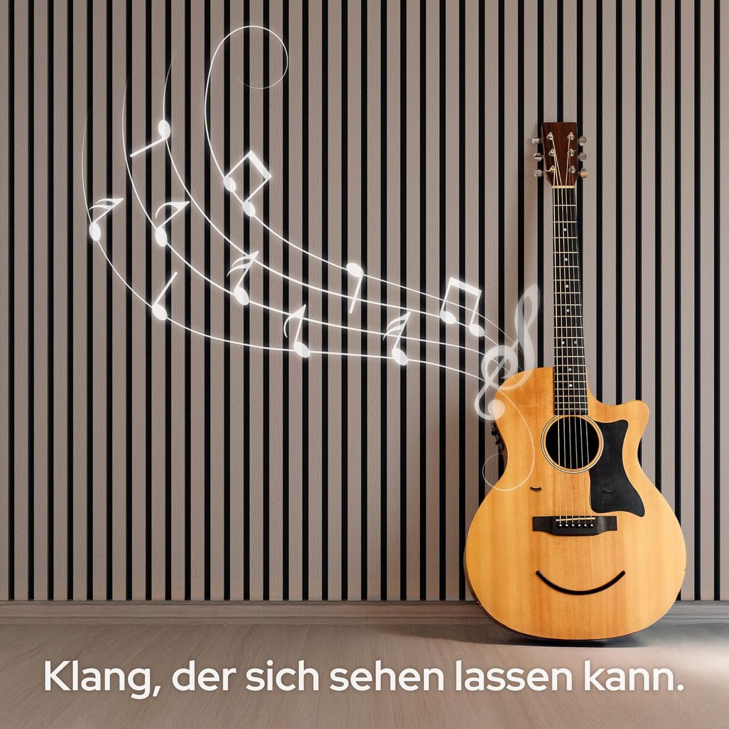 2er-Set Akustikpaneele für Wand & Decke, Eiche Dunkel, 2
