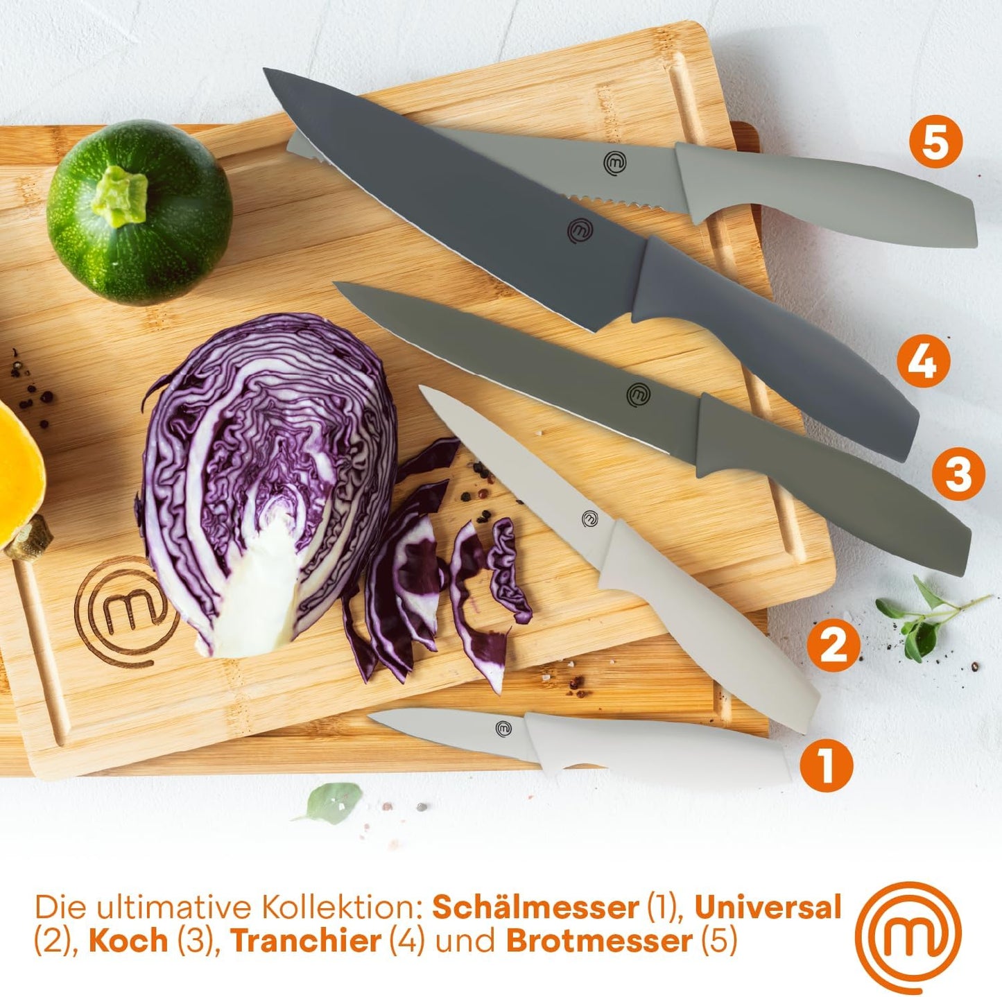 6-teiliges Messerblock-Set, Erde